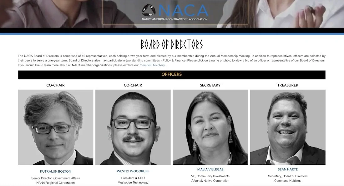 Native American Contractors Association Elects Board of Directors, Names New Co-Chairs